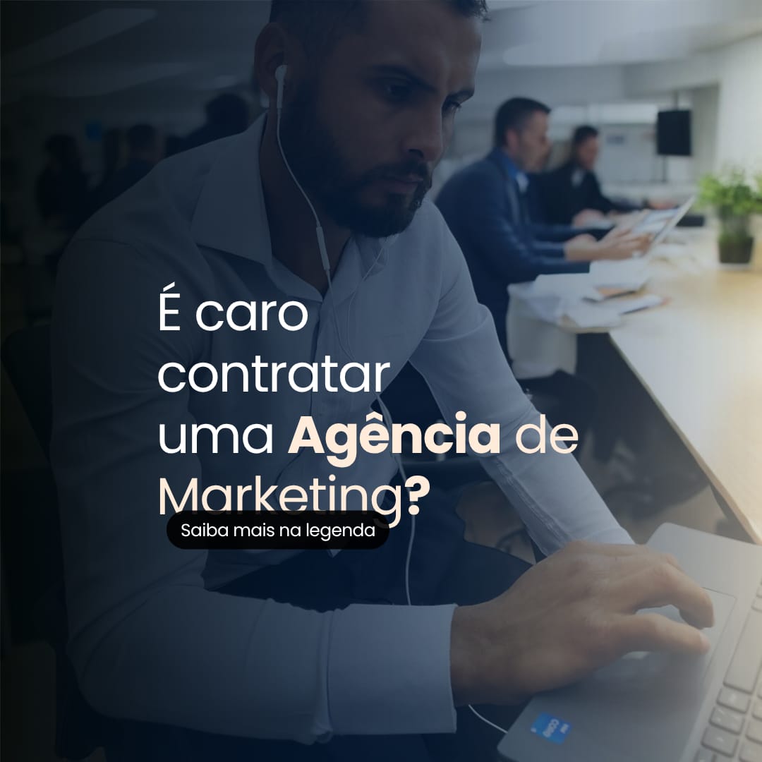 Banner de marketing com o texto: É caro contratar uma agência de marketing? Saiba mais.